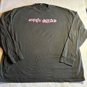 Brain Dead Lost In Void‎ Long Sleeve T Shirt Black Pink Logo Graphic Mens 2XL